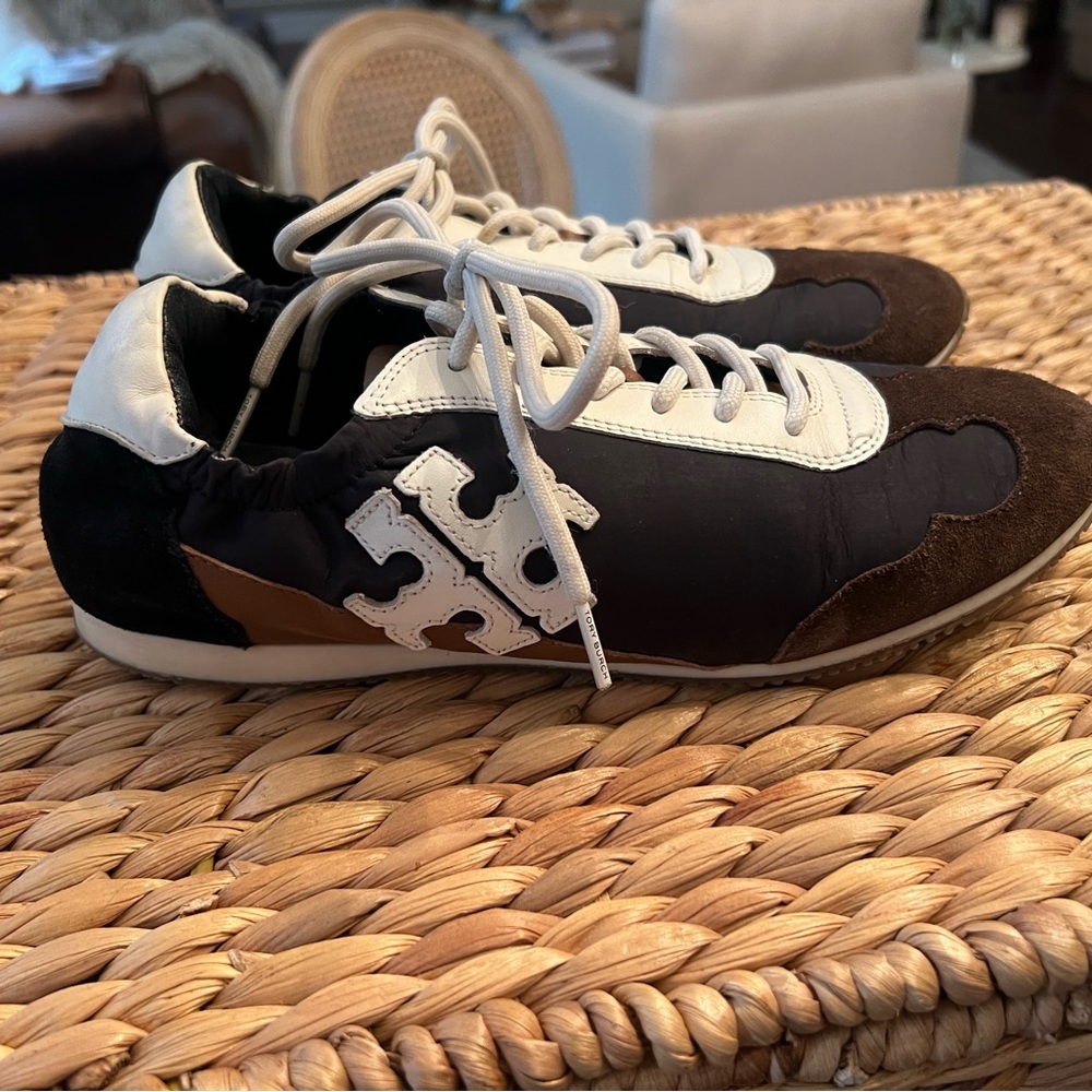 Tory Burch Women’s Black and Brown Tennis Shoes